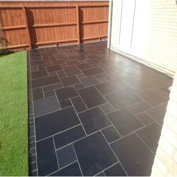 BLACK LIMESTONE PATIO PACK 15SQM
