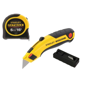 Stanley triple pack knife blades and fatmax tape