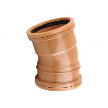 Sewer 110mm x 15deg Short Radius Bend Double Socket