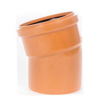 Sewer 110mm x 15deg Short Radius Bend S/Socket
