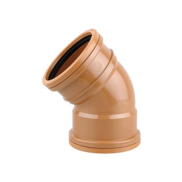 Sewer 160mm x 45deg Short Radius Bend Double Socket