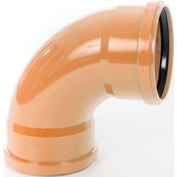Sewer 160mm x 92.5deg Short Radius Bend Double Socket