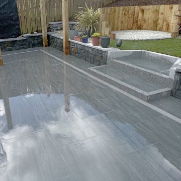 Porzena Grey Porcelain Paving Slabs 900x600x20mm