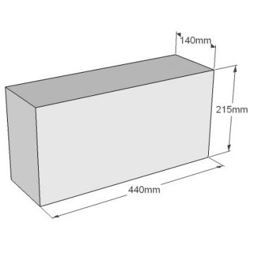 Solid Concrete Block 7.5n 440mm x 215mm