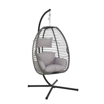 Rattan Swing Egg Chair - Grey