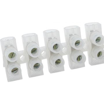 Clear 6 Way Connector Strip Polishedyethylene 15a