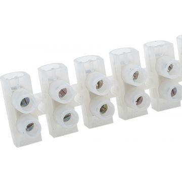 Clear 6 Way Connector Strip Polishedyethylene 30a