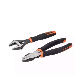 Tactix 2 Piece Plier & Wrench Set Chrome Vanadium