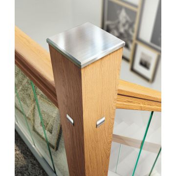Nc95u Urbana Brushed Nickel Metal Newel Cap 95mm x 95mm
