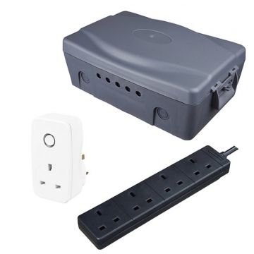 Masterplug Smart Weatherproof Box & Smart Adaptr comes with 4 Socket 8m 10a Extension Lead