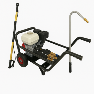 Industrial Petrol Pressure Washer, Telescopic Lance & Gutter Cleaning Attachment GCLE/LPPW/TLPW (HIRE)
