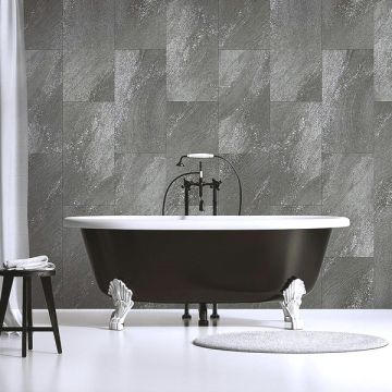 GX Composite Wall Tile Dark Stone - 30x60cm, 11 Panels per Box, 1.98m² Coverage