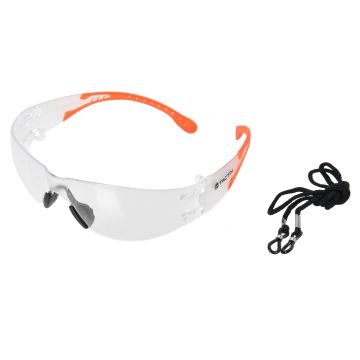 Safety Glasses Clear With Cord Polycarbonate Lenses
