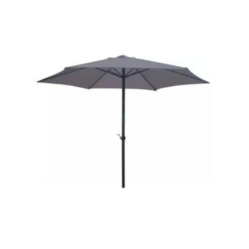 Redwood 2.7m Wind-Up Parasol With Steel Shaft - Grey | BB-UB109