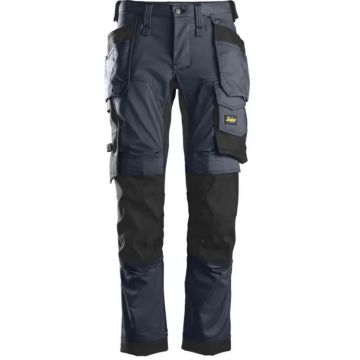 Snickers AW Stretch Trousers Navy/Black Size 48: W33 x L32 