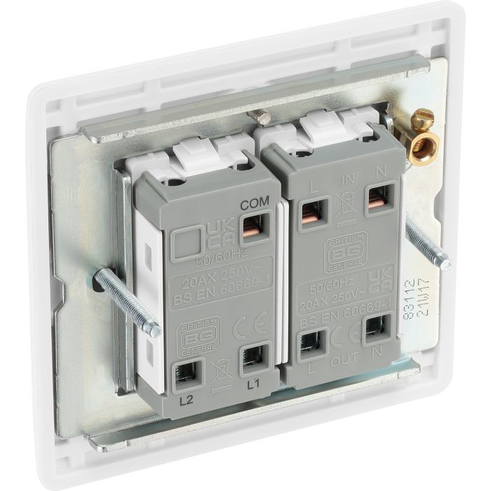 White Immersion Switch 20amp Double Pole