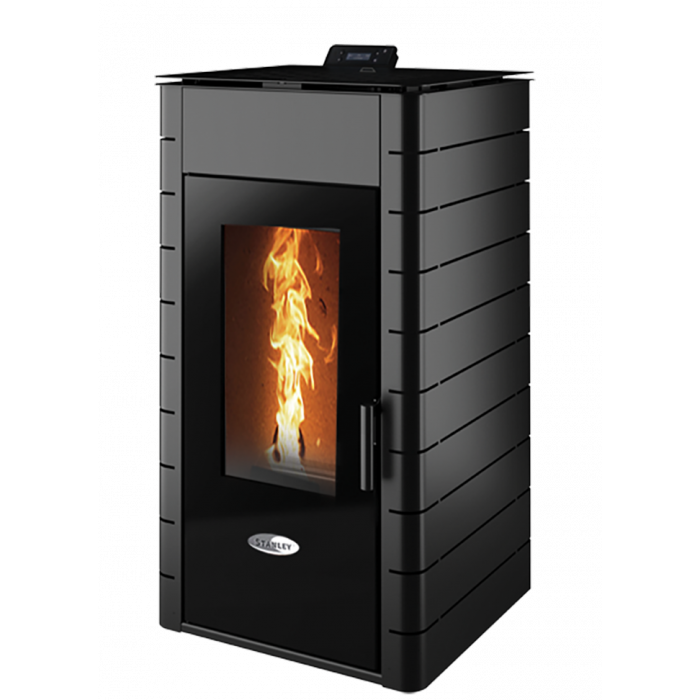 SOLIS K1200-2 12kW Pellet Stove Flat Panel Black