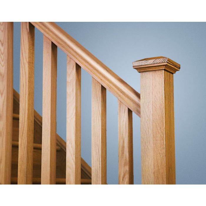 Pa02s White Oak Plain Square Spindle 1100mm x 41mm x 41mm