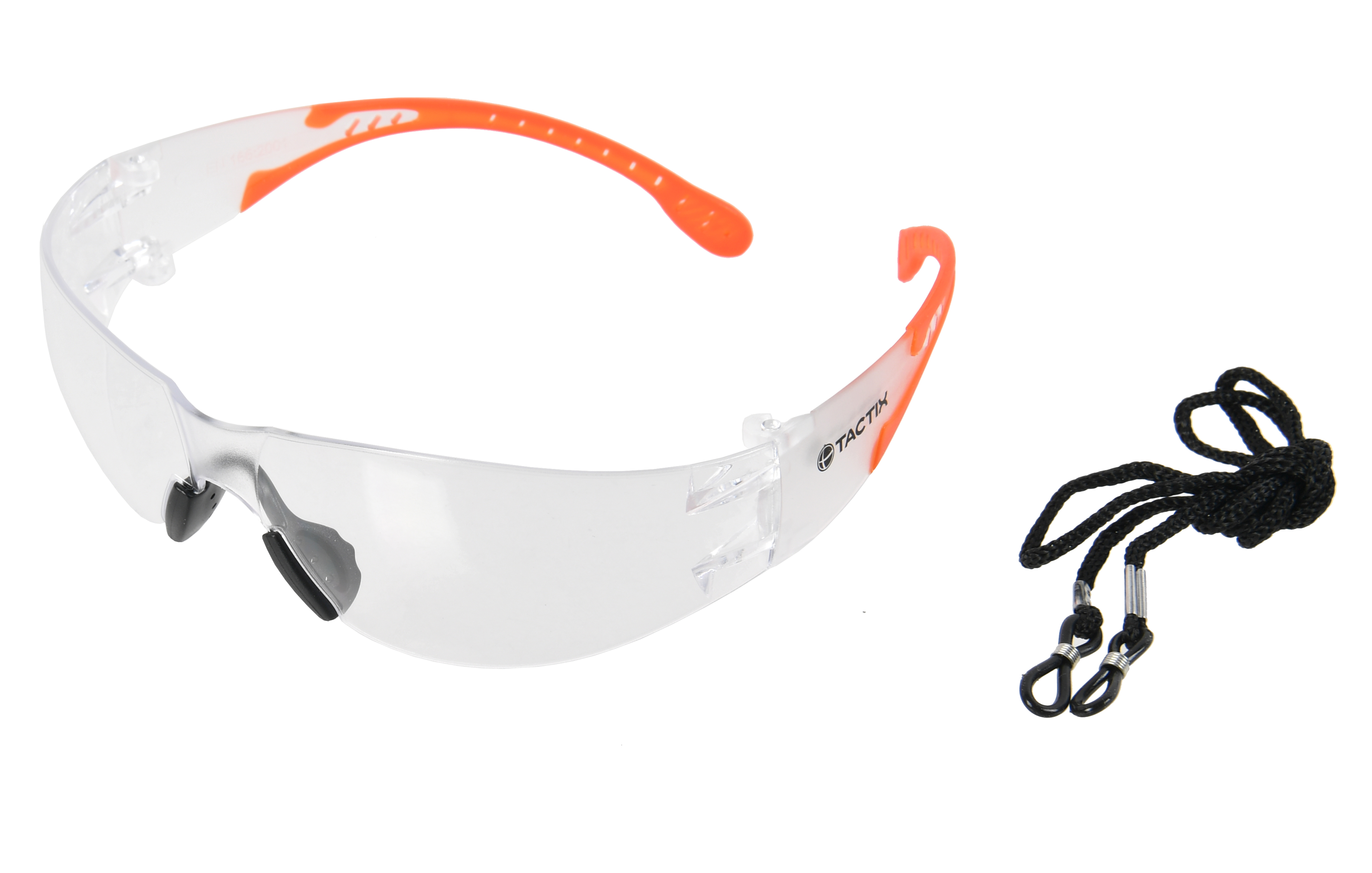 Safety Glasses Clear With Cord Polycarbonate Lenses
