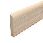 4.2m 115 x 19 Single Nosed White Deal Skirting