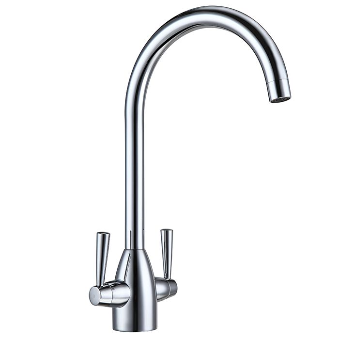 Modern kitchen mixer tap installed on a sink in an Irish home